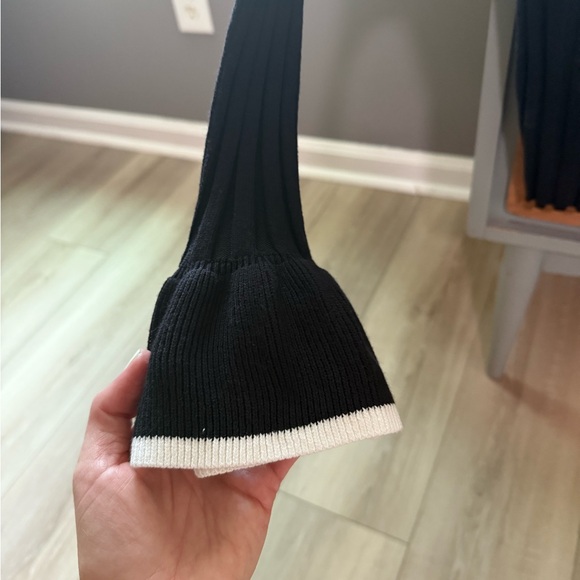 ILLA ILLA Black Sweater Top with White Ruffles - Picture 4 of 5